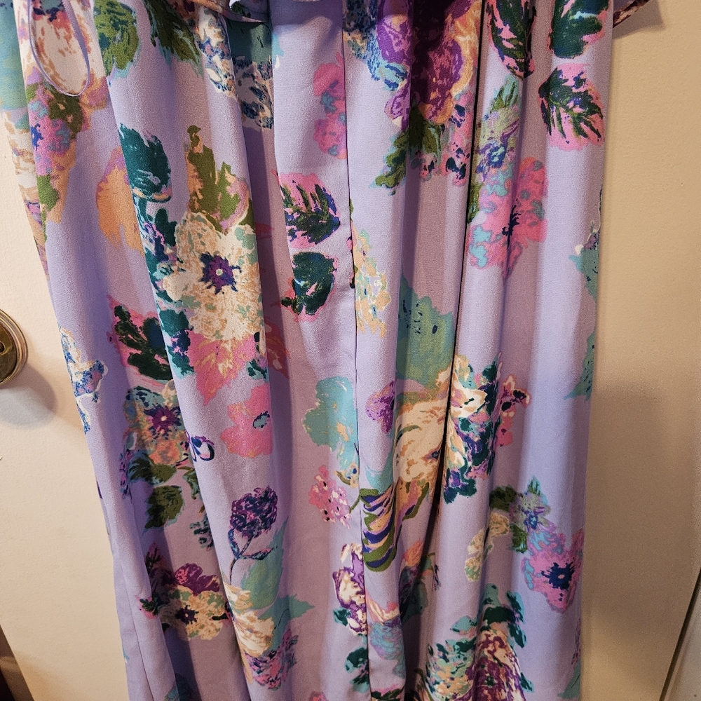 Le Kate purple floral midi dress 2X - Picture 4 of 10